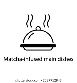 Matcha-infused main dishes vector icon stock illustration