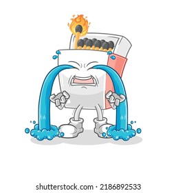 the matchbox crying illustration. character vector