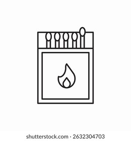 matchbox fire icon sign vector