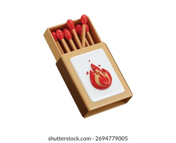 Matchbox icon 3d rendering vector illustration