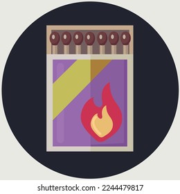 Matchbox icon clipart isolated vector illustration