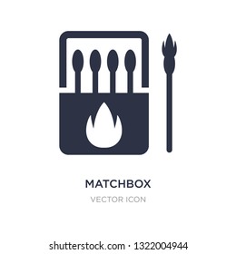 matchbox icon on white background. Simple element illustration from Activity and hobbies concept. matchbox sign icon symbol design.
