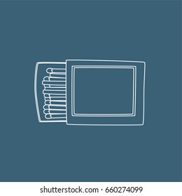 Matchbox icon, vector illustration design. Camp objects collection.