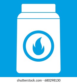 Matchbox icon white isolated on blue background vector illustration