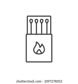 Matchbox line icon.