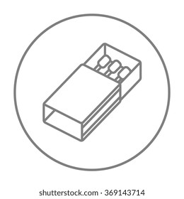 Matchbox line icon.