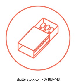 Matchbox line icon.