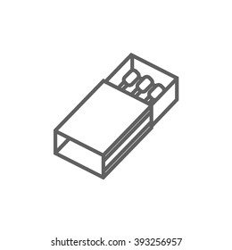 Matchbox line icon.