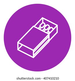 Matchbox line icon.