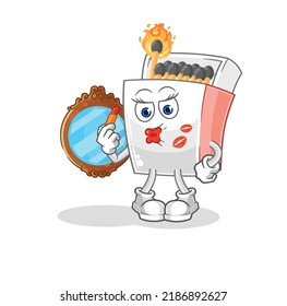 the matchbox make up mascot. cartoon vector