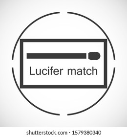 matchbox. matches icon. boxes in a flat style. the match is shown on the box. Vector graphics. flame source. 10 eps matchbox