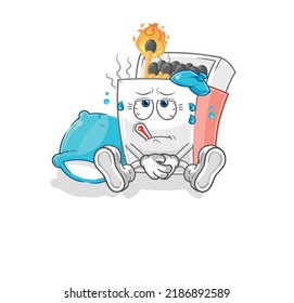 the matchbox sick vector. cartoon character