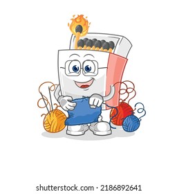 the matchbox tailor mascot. cartoon vector