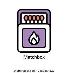 Matchbox  vector Filled outline Design illustration. Symbol on White background EPS 10 File 