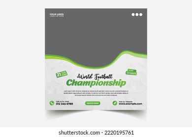 Matchday football social media poster template, Soccer and American football sport social media post  Football social media post, soccer flyer design, soccer banner design