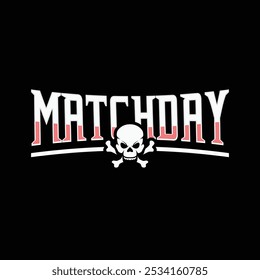 Ilustración vectorial de pegatinas de tipografía de Matchday