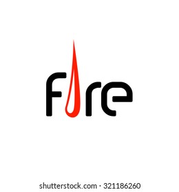 Matches abstrct Logo. Vector Fire minimalistic emblem.