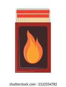 matches box isolated flat icon