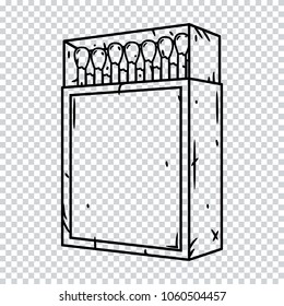 Matches box on a transparent background