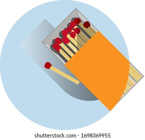 Matches box the vector graphic design