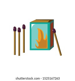 matches box vector simple design illustration