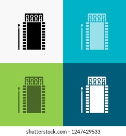 matches, camping, fire, bonfire, box Icon Over Various Background. glyph style design, designed for web and app. Eps 10 vector illustration