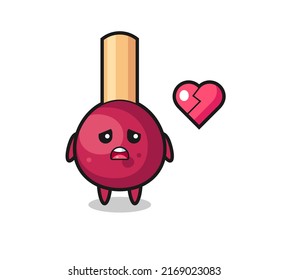 matches cartoon illustration is broken heart , cute style design for t shirt, sticker, logo element