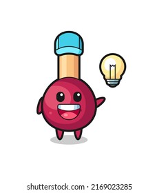 matches character cartoon getting the idea , cute style design for t shirt, sticker, logo element