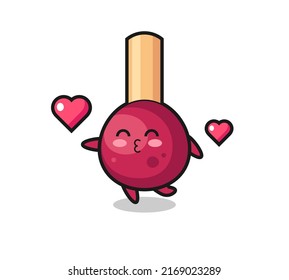 matches character cartoon with kissing gesture , cute style design for t shirt, sticker, logo element