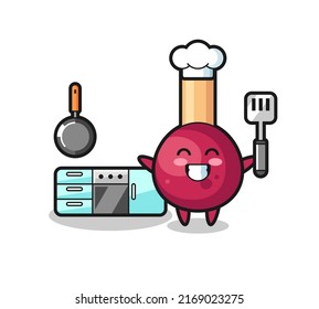matches character illustration as a chef is cooking , cute style design for t shirt, sticker, logo element