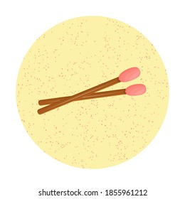 Coincide en un círculo con ruidos. Un elemento del juego para el día internacional del partido. Ilustración vectorial.
