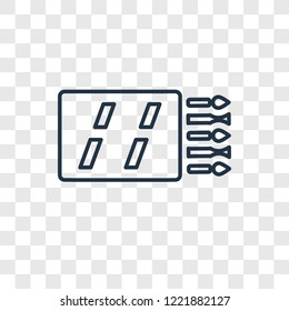 Matches concept vector linear icon isolated on transparent background, Matches concept transparency concept in outline style