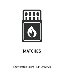 Matches creative icon. Simple element illustration. Matches concept symbol design from camping collection. Can be used for web, mobile and print. web design, apps, software, print