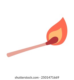 Matches and fire. Camping tool icon