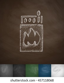 matches icon. Hand drawn vector illustration