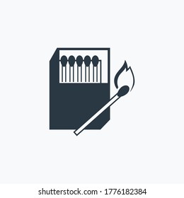 Matches icon isolated on clean background. Matches icon concept drawing icon in modern style. Vector illustration for your web mobile logo app UI design.