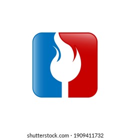 Matches icon isolated on square background from camping collection. Matches icon trendy and modern symbol. Vector illustration EPS.8 EPS.10