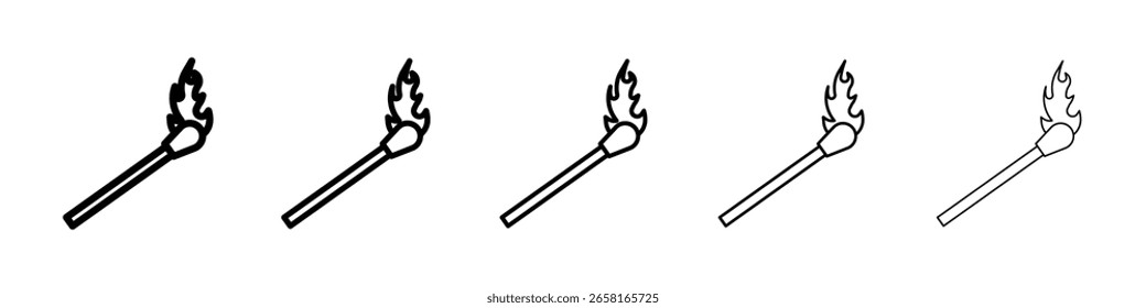 Matches icon isolated vector on white background set