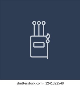 Matches icon. Matches linear design concept from Camping collection. Simple element vector illustration on dark blue background.