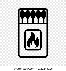 Matches icon on transparent grid