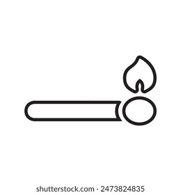 Matches Icon Perfect for Fire and Camping Illustrations