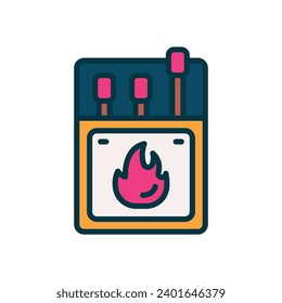 matches icon. vector filled color icon for your website, mobile, presentation, and logo design.