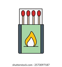 Matches icon with white background vector stock illustration