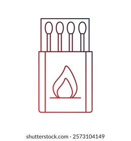 Matches icon with white background vector stock illustration