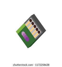 Matches isometric left top view 3D icon