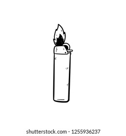 matches lighter doodle icon vector
