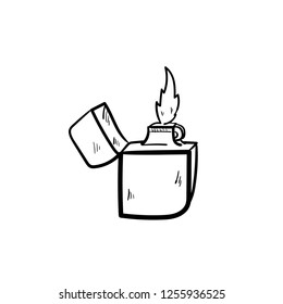 matches lighter doodle icon vector