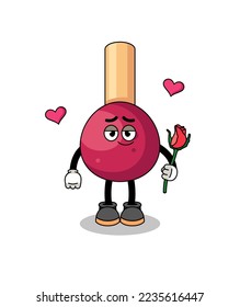matches mascot falling in love , character design
