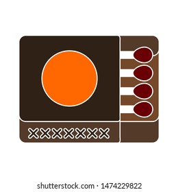 matches Packag icon. flat illustration of matches Packag vector icon. matches Packag sign symbol