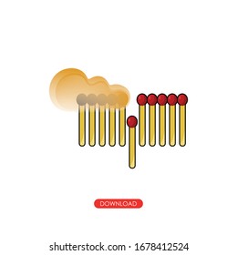 Matches. Social Distancing to preventing of China epidemic coronavirus 2019-nCoV